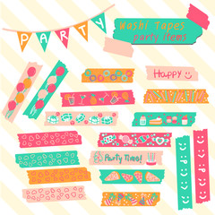 Set of Washi tapes in party items.
