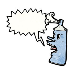 spray can cartoon character