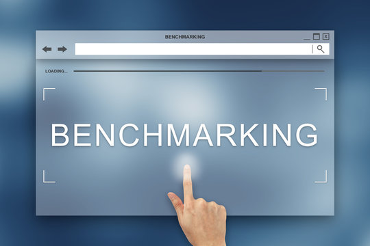 Hand Press On Benchmarking Button On Website