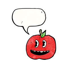 talking apple cartoon