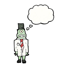 monster man with thought bubble