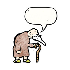 cartoon old woman