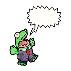 cartoon frog in suit