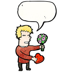 cartoon romantic man