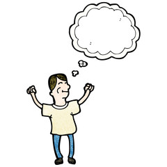 cartoon excited man