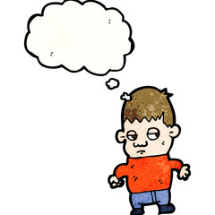 cartoon jaded boy