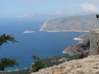 Grèce - Ile de Rhodes - La côte vue du chateau de Monolithos
