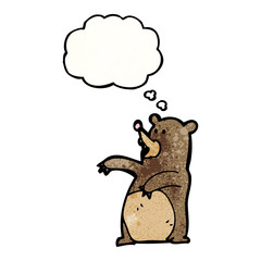 cartoon bear with thought bubble