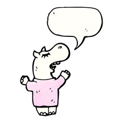 cartoon hippopotamus