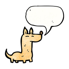 little dog with speech bubble