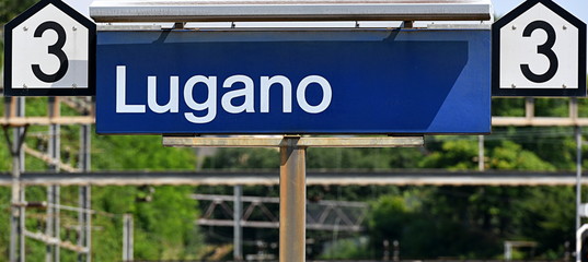 Obraz premium lugano...gare centrale