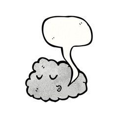 cartoon cloud with speech bubble