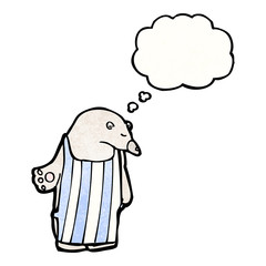 cartoon mother polar bear in apron