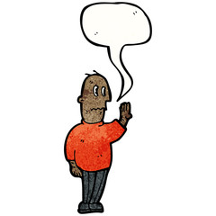 worried cartoon man