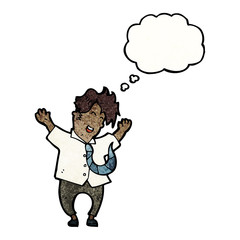 cartoon excited businessman