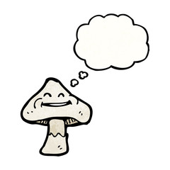happy cartoon mushroom