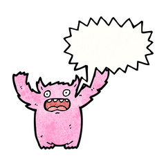 scared monster cartoon