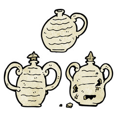 cracked old pot cartoon