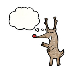 happy cartoon reindeer