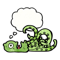cartoon giant octopus