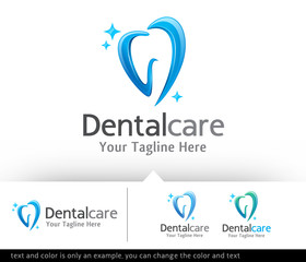 Dental Care Logo Design Template 