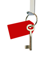 Schlüssel und Schlüsselanhänger rot