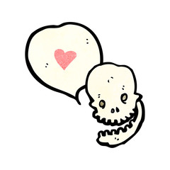 cartoon spooky skull
