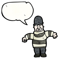 cartoon burglar