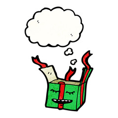 cartoon christmas present