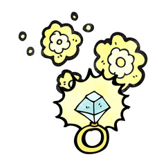 huge diamond ring cartoon