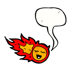 talking meteor cartoon