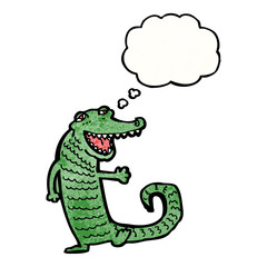 happy crocodile cartoon