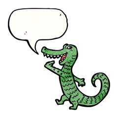 grinning crocodile cartoon