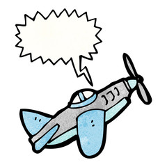 cartoon fighter plane
