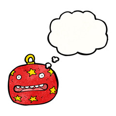 cartoon christmas bauble