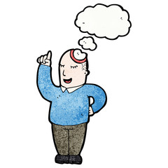 cartoon man with idea