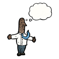 cartoon man with idea