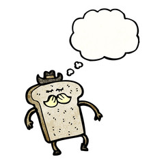 cartoon toast character