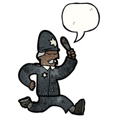 cartoon policeman speech bubble