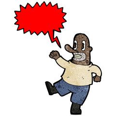 cartoon shouting man