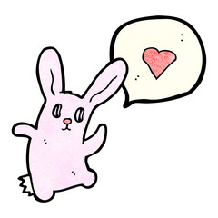 cartoon dancing spooky love bunny