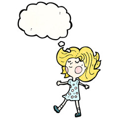 pretty girl with thought bubble