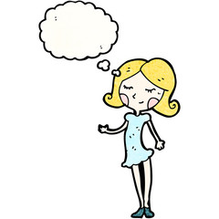 Fototapeta premium pretty girl with thought bubble