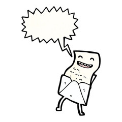 laughing letter cartoon character
