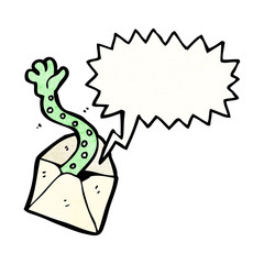 spooky ghost letter cartoon