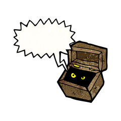 monster in box cartoon