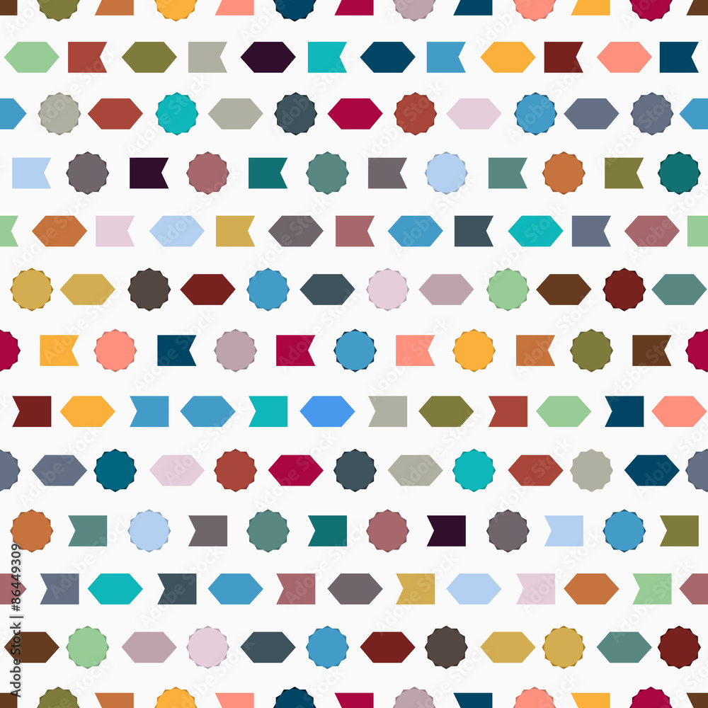 Canvas Prints seamless pattern with simple geometric shapes