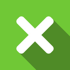 Fototapeta premium cancel flat icon x sign