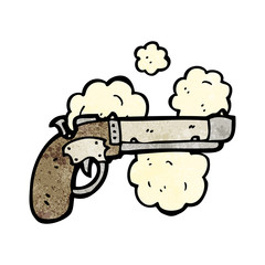old pistol cartoon