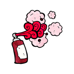 cartoon graffiti spray can